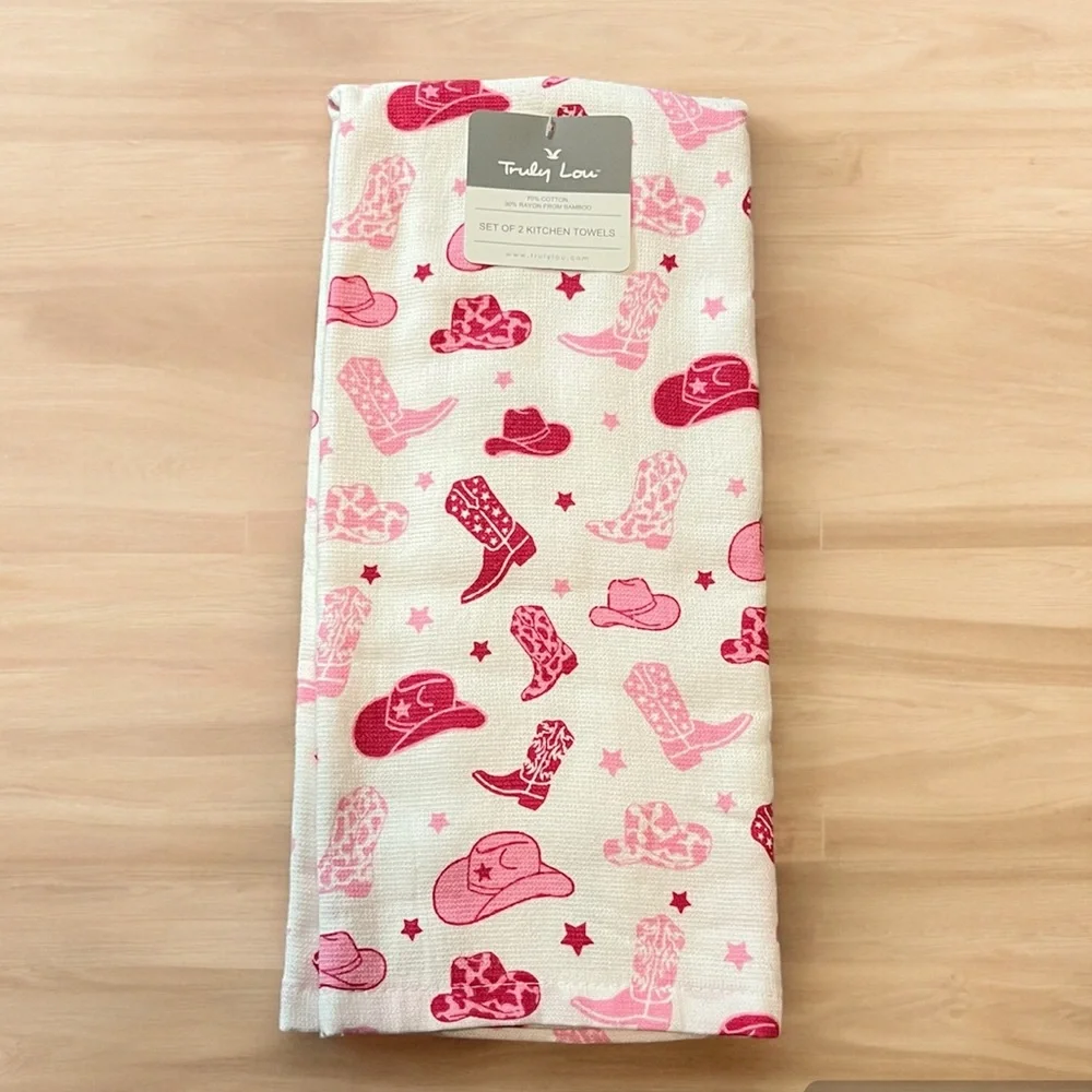 🆕 Truly Lou Cowgirl Kitchen Towels 2 Pack